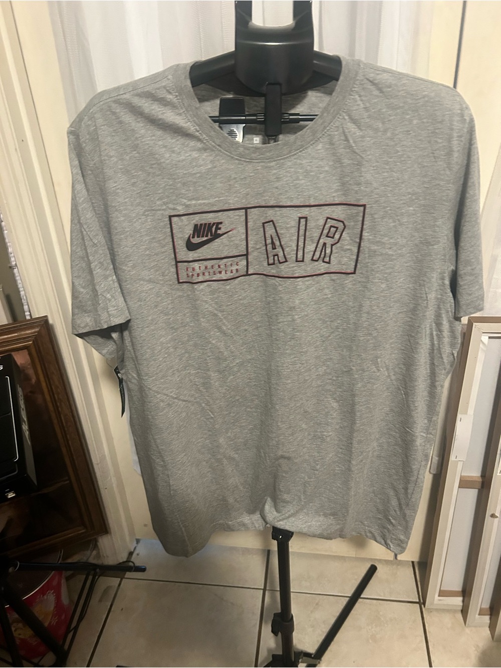 Nike Gray 'Air' Logo Short Sleeve Tee